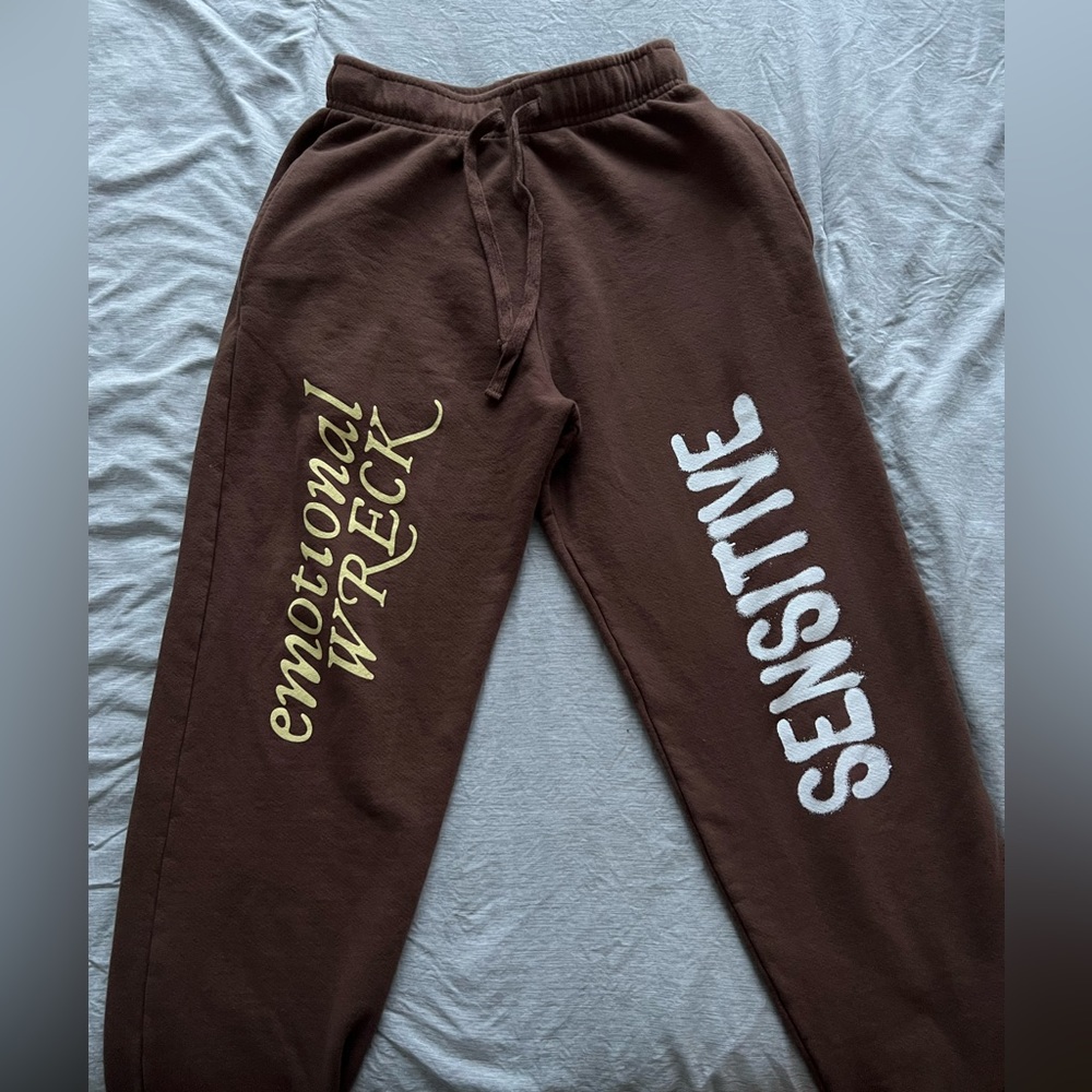 Sensitive Creatures Men’s Joggers Sweatpants - Brown - Small